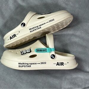 Cream Men's Slip-On Clogs